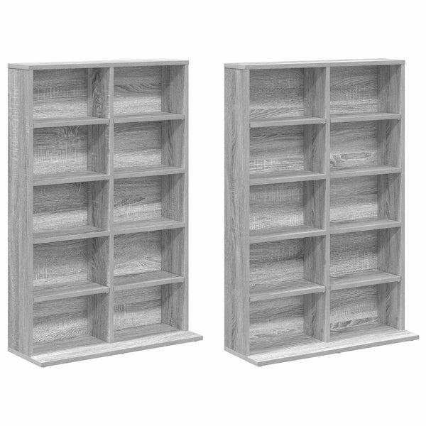 CD-kaappi 2 kpl Harmaa Sonoma 65 x 23,5 x 97,5 cm Tekninen puu