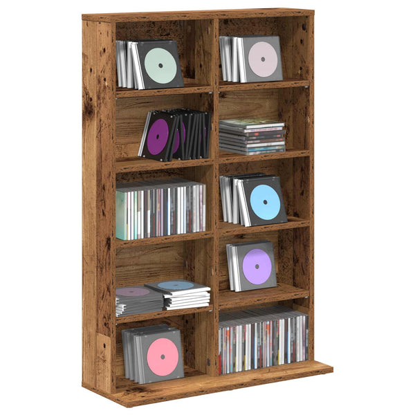 CD-kaappi Vanha puu 65 x 23,5 x 97,5 cm Tekninen puu
