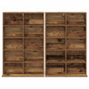 CD-kaappi 2 kpl Vanha puu 65 x 23,5 x 97,5 cm Tekninen puu