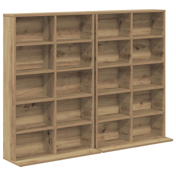 CD-kaappi 2 kpl Artisaanitammi 65 x 23,5 x 97,5 cm Tekninen puu