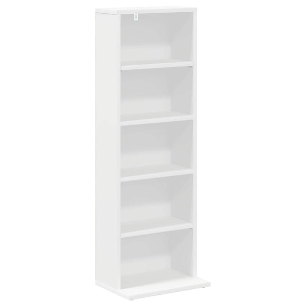 CD-kaappi 2 kpl valkoinen 33 x 23,5 x 97,5 cm Tekninen puu