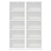 CD-kaappi 2 kpl valkoinen 33 x 23,5 x 97,5 cm Tekninen puu
