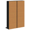 CD-kaappi 2 kpl Musta tammi 33 x 23,5 x 97,5 cm Tekninen puu