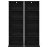 CD-kaappi 2 kpl Musta tammi 33 x 23,5 x 97,5 cm Tekninen puu