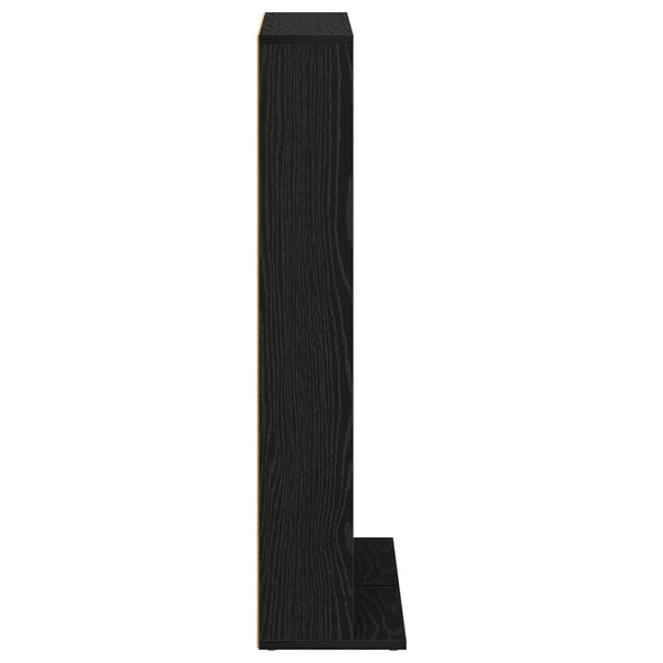 CD-kaappi 2 kpl Musta tammi 33 x 23,5 x 97,5 cm Tekninen puu