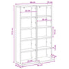 CD-kaappi 2 kpl Musta tammi 33 x 23,5 x 97,5 cm Tekninen puu