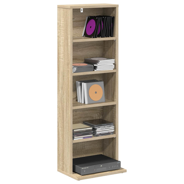 CD-kaappi Sonoma-tammi 33 x 23,5 x 97,5 cm Tekninen puu