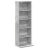 CD-kaappi Betoninharmaa 33 x 23,5 x 97,5 cm Tekninen puu
