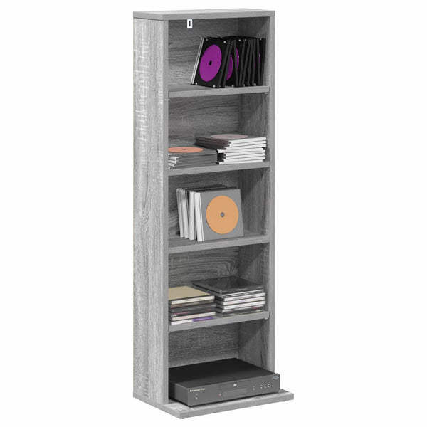 CD-kaappi Harmaa Sonoma 33 x 23,5 x 97,5 cm Tekninen puu