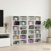 CD-kaappi 2 kpl valkoinen 60 x 17 x 92 cm Tekninen puu