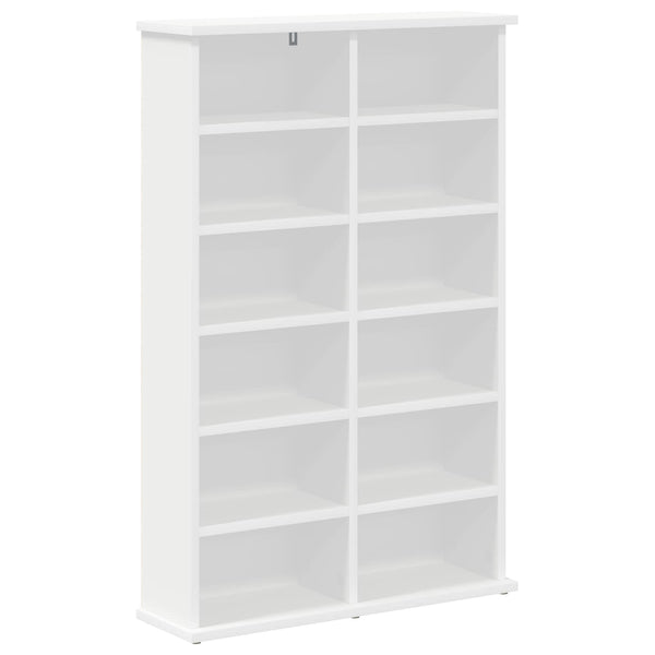 CD-kaappi 2 kpl valkoinen 60 x 17 x 92 cm Tekninen puu