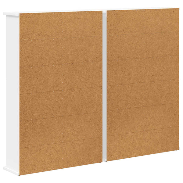 CD-kaappi 2 kpl valkoinen 60 x 17 x 92 cm Tekninen puu