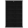 CD-kaappi Musta tammi 60 x 17 x 92 cm Tekninen puu