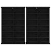 CD-kaappi 2 kpl Musta tammi 60 x 17 x 92 cm Tekninen puu