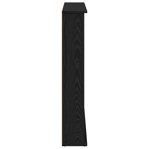 CD-kaappi 2 kpl Musta tammi 60 x 17 x 92 cm Tekninen puu