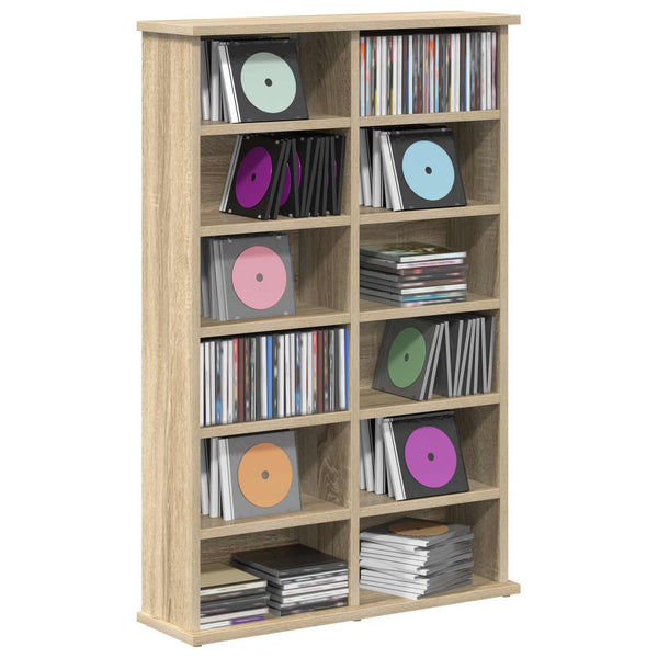 CD-kaappi Sonoma-tammi 60 x 17 x 92 cm Tekninen puu