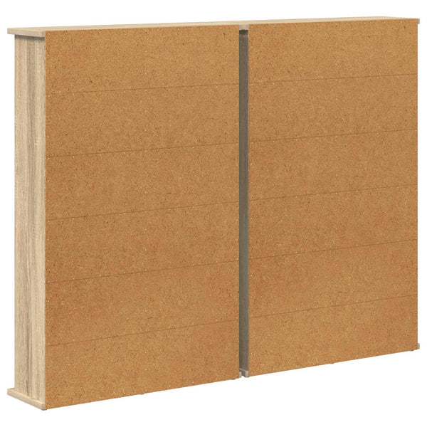 CD-kaappi 2 kpl Sonoma-tammi 60 x 17 x 92 cm Tekninen puu