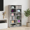 CD-kaappi Betoninharmaa 60 x 17 x 92 cm Tekninen puu