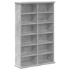 CD-kaappi Betoninharmaa 60 x 17 x 92 cm Tekninen puu