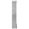 CD-kaappi Betoninharmaa 60 x 17 x 92 cm Tekninen puu