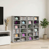 CD-kaappi 2 kpl Betoninharmaa 60 x 17 x 92 cm Tekninen puu