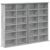CD-kaappi 2 kpl Betoninharmaa 60 x 17 x 92 cm Tekninen puu