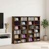 CD-kaappi 2 kpl Savutammi 60 x 17 x 92 cm Tekninen puu