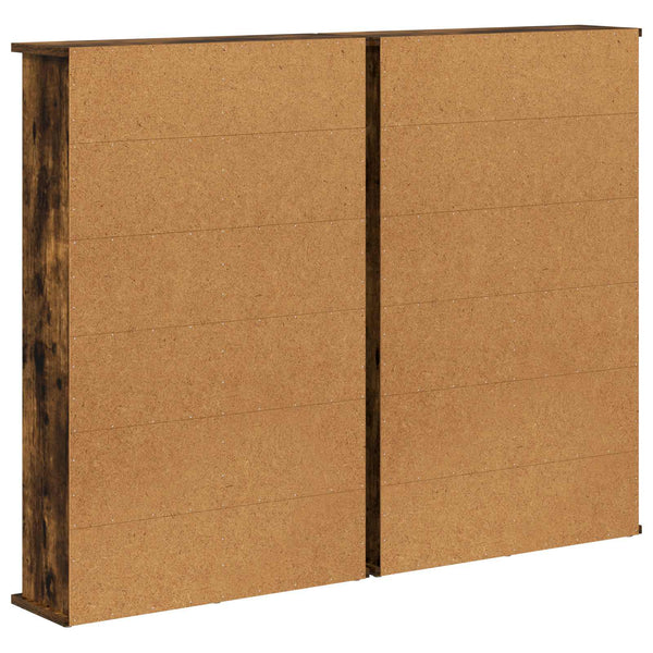 CD-kaappi 2 kpl Savutammi 60 x 17 x 92 cm Tekninen puu