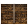 CD-kaappi 2 kpl Savutammi 60 x 17 x 92 cm Tekninen puu