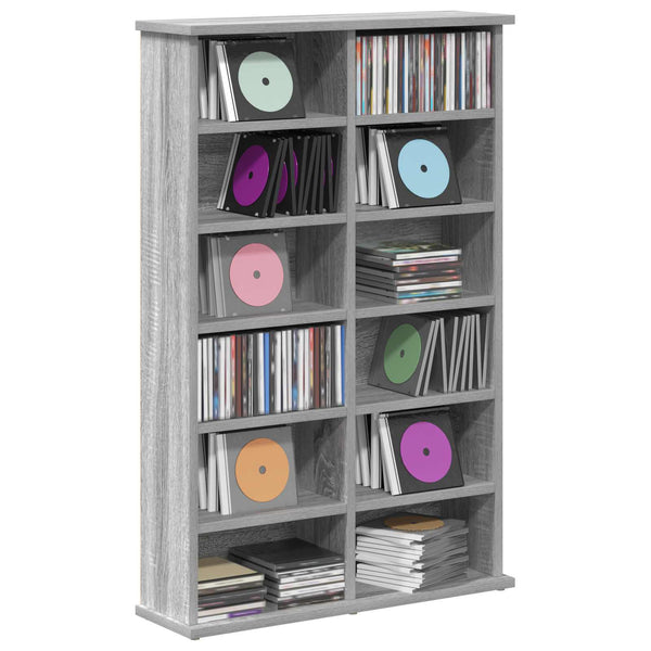 CD-kaappi Harmaa Sonoma 60 x 17 x 92 cm Tekninen puu