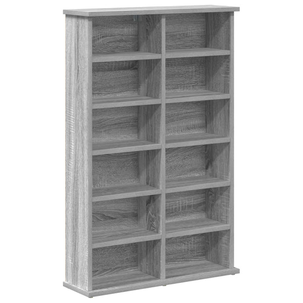CD-kaappi 2 kpl Harmaa Sonoma 60 x 17 x 92 cm Tekninen puu