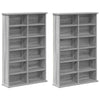 CD-kaappi 2 kpl Harmaa Sonoma 60 x 17 x 92 cm Tekninen puu