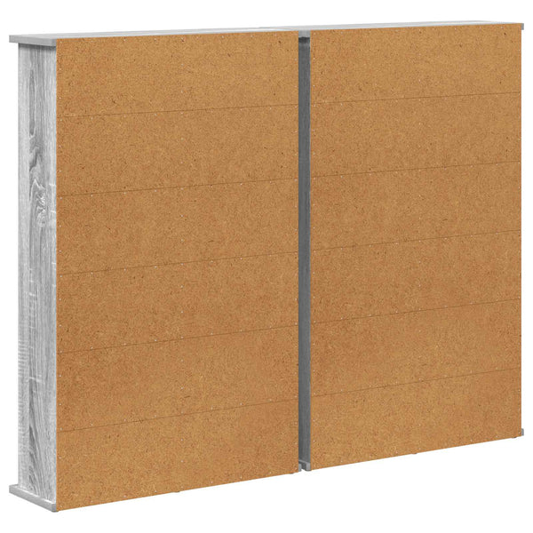 CD-kaappi 2 kpl Harmaa Sonoma 60 x 17 x 92 cm Tekninen puu