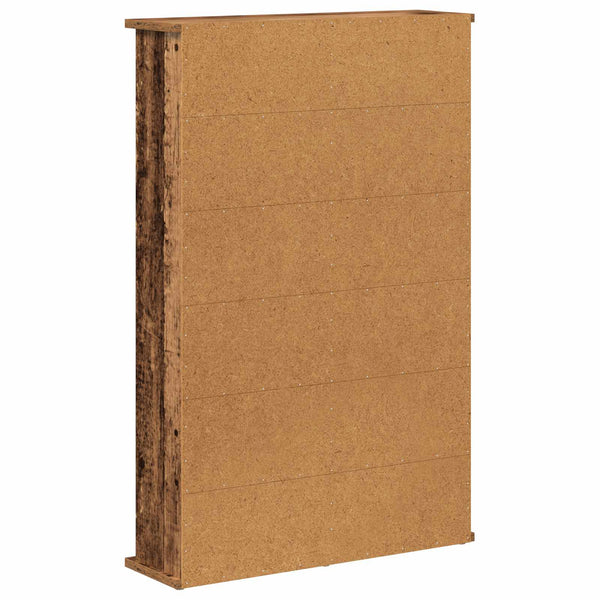 CD-kaappi Vanha puu 60 x 17 x 92 cm Tekninen puu
