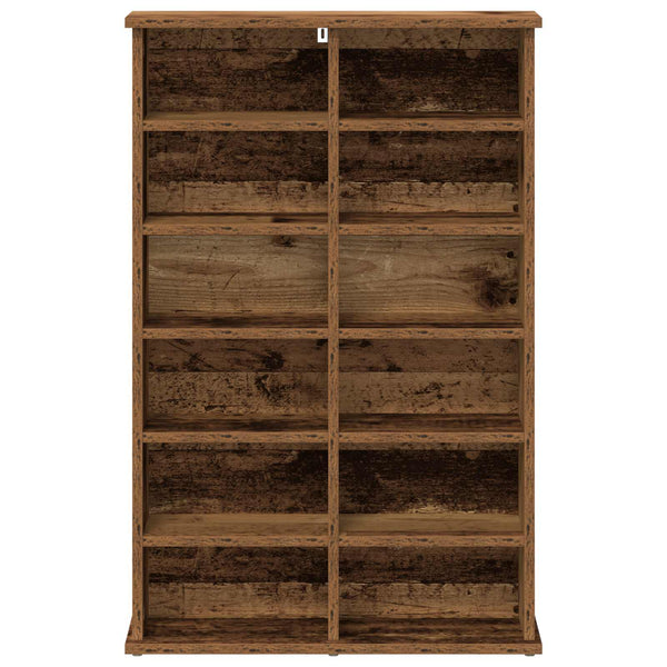 CD-kaappi Vanha puu 60 x 17 x 92 cm Tekninen puu