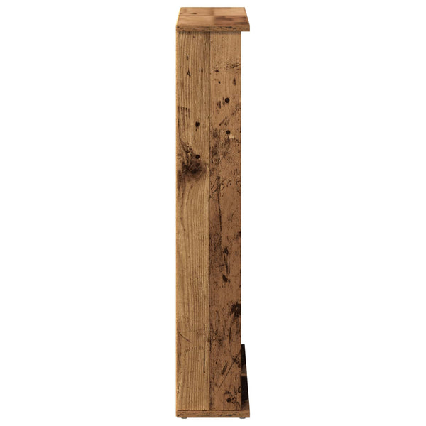 CD-kaappi Vanha puu 60 x 17 x 92 cm Tekninen puu
