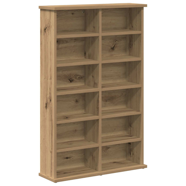 CD-kaappi 2 kpl Artisaanitammi 60 x 17 x 92 cm Tekninen puu