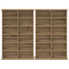 CD-kaappi 2 kpl Artisaanitammi 60 x 17 x 92 cm Tekninen puu