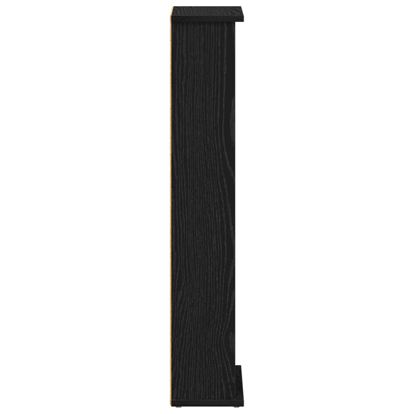 CD-kaappi Musta tammi 60 x 17 x 92 cm Tekninen puu