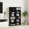 CD-kaappi 2 kpl Musta tammi 60 x 17 x 92 cm Tekninen puu