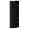 CD-kaappi 2 kpl Musta tammi 60 x 17 x 92 cm Tekninen puu