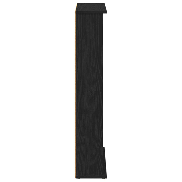 CD-kaappi 2 kpl Musta tammi 60 x 17 x 92 cm Tekninen puu