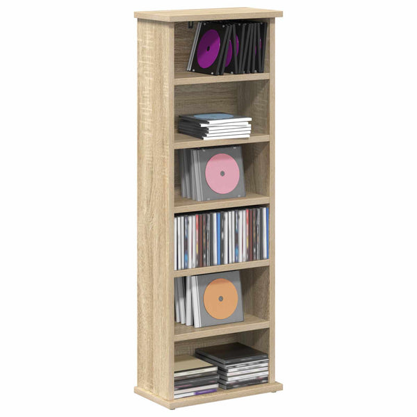 CD-kaappi Sonoma-tammi 60 x 17 x 92 cm Tekninen puu