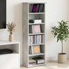 CD-kaappi Betoninharmaa 60 x 17 x 92 cm Tekninen puu