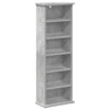 CD-kaappi Betoninharmaa 60 x 17 x 92 cm Tekninen puu