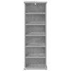 CD-kaappi Betoninharmaa 60 x 17 x 92 cm Tekninen puu
