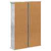 CD-kaappi 2 kpl Betoninharmaa 60 x 17 x 92 cm Tekninen puu
