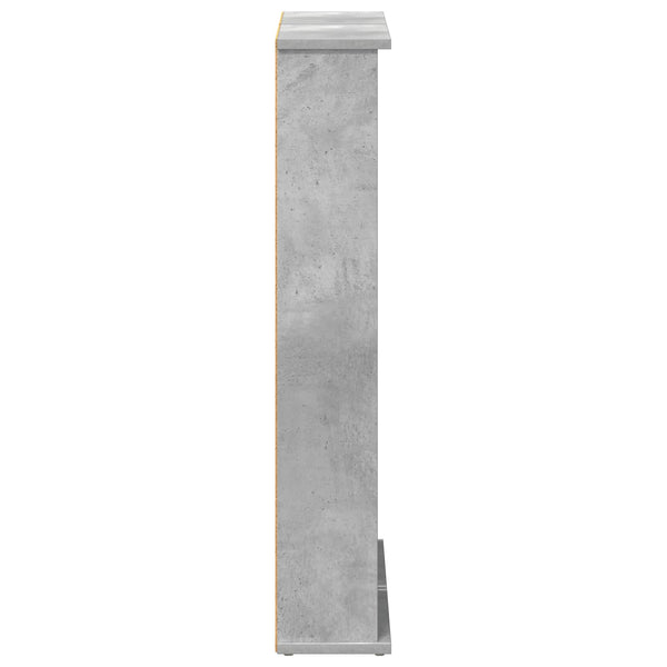 CD-kaappi 2 kpl Betoninharmaa 60 x 17 x 92 cm Tekninen puu