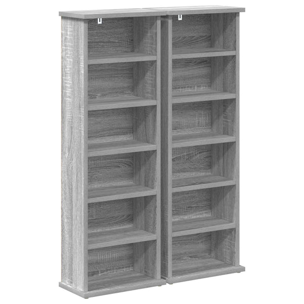 CD-kaappi 2 kpl Harmaa Sonoma 60 x 17 x 92 cm Tekninen puu
