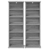 CD-kaappi 2 kpl Harmaa Sonoma 60 x 17 x 92 cm Tekninen puu